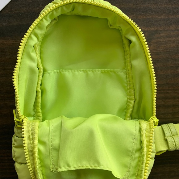 Lime Green Madison West Cross Sling Puffer Purse - Picture 3 of 6